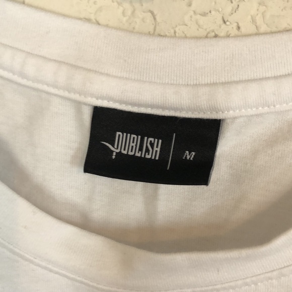 Publish Men's Reverse Tee in white size MEDIUM - Picture 7 of 9